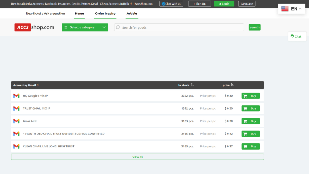 Discover how online bulk-account marketplaces operate, what types of email accounts they list