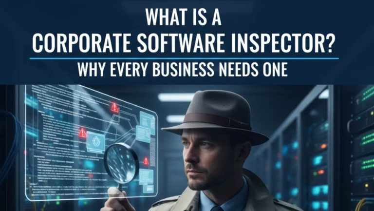 A Corporate Software Inspector ensures your digital tools are licensed, secure, and compliant