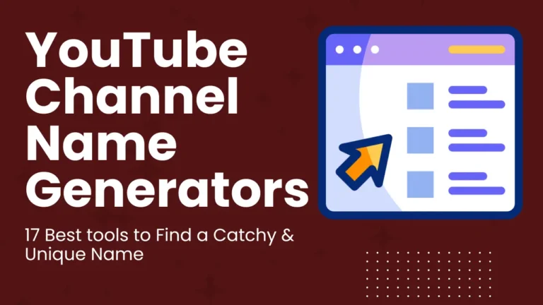 Best Youtube channel name generators tools