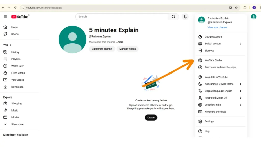 Change Youtube channel name in Youtube studio